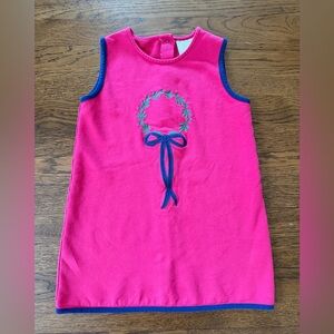 The Beaufort Bonnet Company Pink Dress with Wreath Embroidery